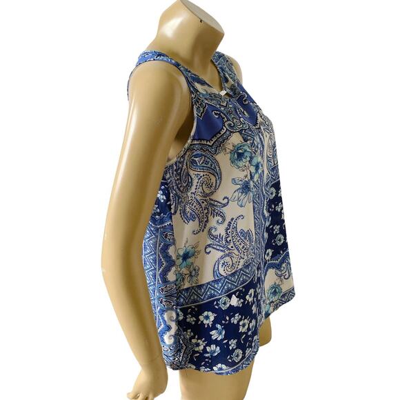 SAMI & JO Womens Size Small Sleeveless Boho Tribal Keyhole Neck Shirt Top NWT - Picture 3 of 8